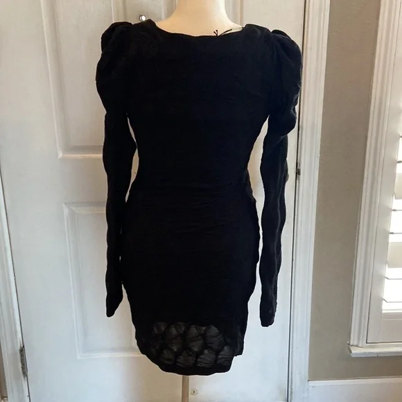 STELLA and Jaime cute little black Dress midi long sleeve pull over - Picture 5 of 6